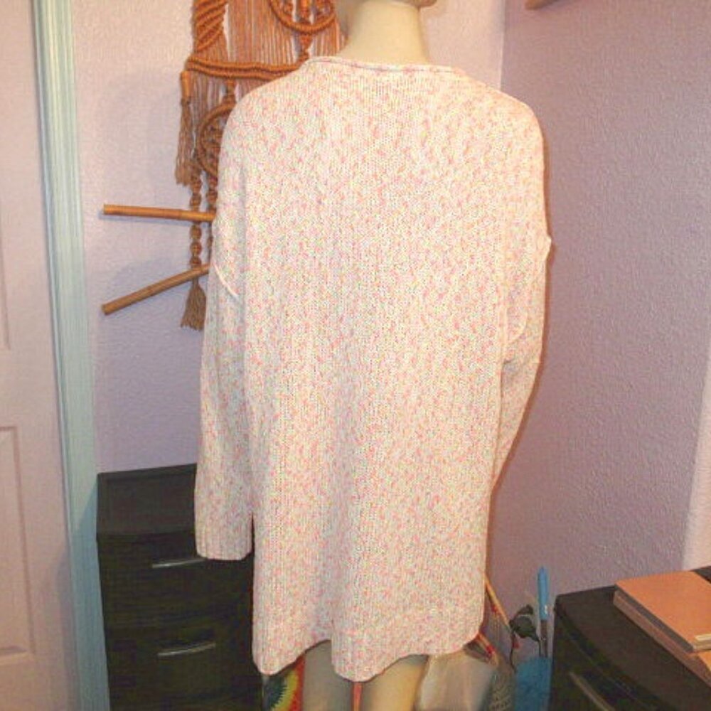 Torrid Speckled Knit Flamingo Sweater Size 2X Relaxed Pullover Beachy Coastal - Picture 9 of 12
